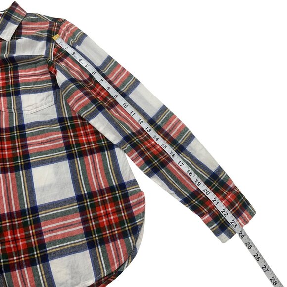 Old Navy Women Plaid Button-Up Long Sleeve Flannel The Classic Shirt-Cotton SZ L - Picture 7 of 10